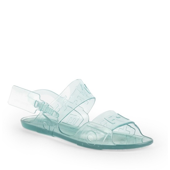 off white jelly shoes
